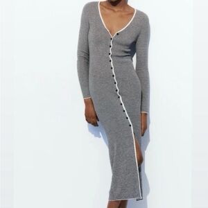 Zara Long Sleeve Knit Dress